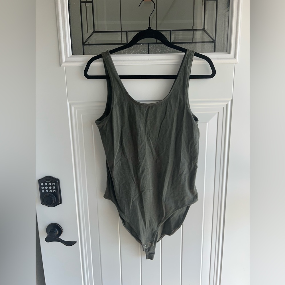 Gap Green Tank Bodysuit Size Large